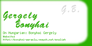 gergely bonyhai business card